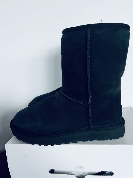 UGG kozaki czarne śniegowce 36 skóra kożuch