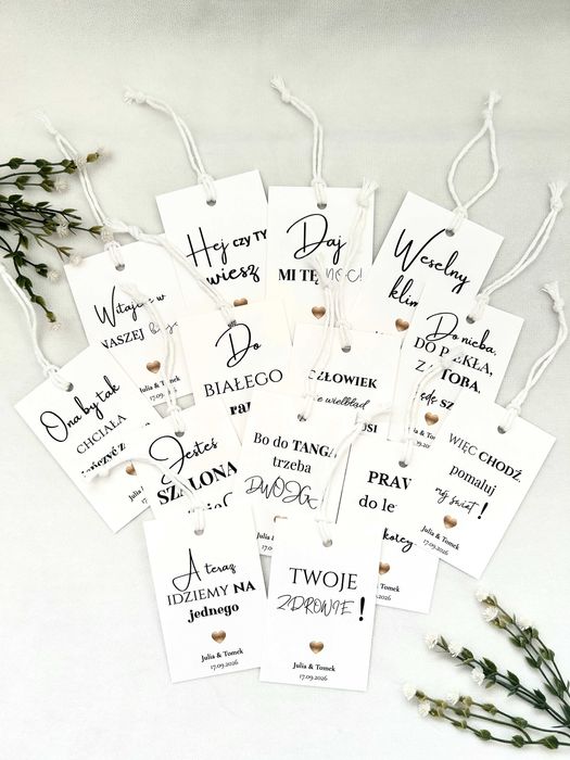 Zawieszki na Alkohol  15 szt + Personalizacja, teksty piosenek MIX