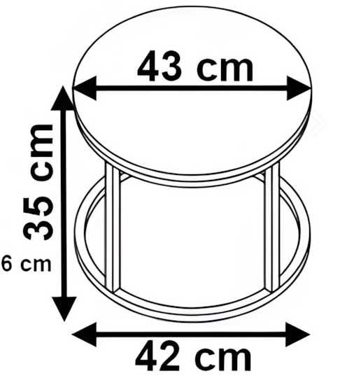 Mały stolik kawowy GALEN SMALL craft