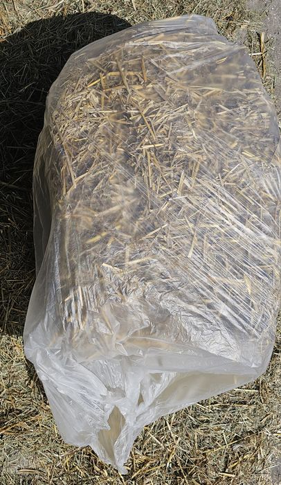 Świeża słoma w kostkach Zabrze-Grzybowice pakowane w worki