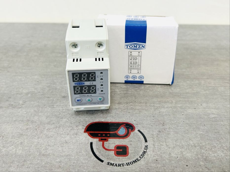 ‼️220В 63А реле напряжения напруги тока защита сети DIN TMZN ZUBR ЗУБР