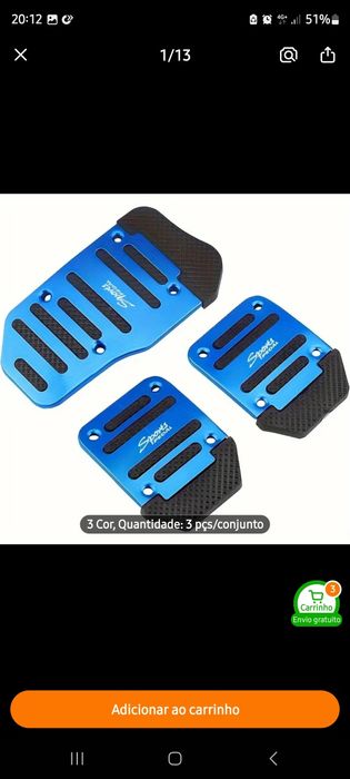 Protetor de pedal de carro