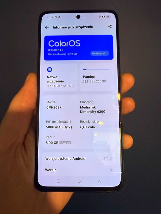 Oppo Reno 12F 5G 8/256 JAK NOWY
