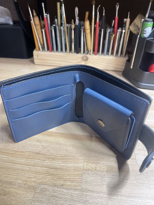 Чоловічий шкіряний гаманець,натуральна шкіра,ручна робота подарунок