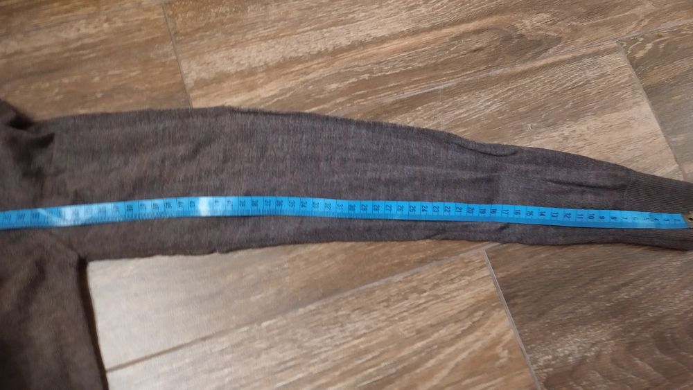Sweterek męski S Zara MEN 100% extrafine wełna brązowy cienki