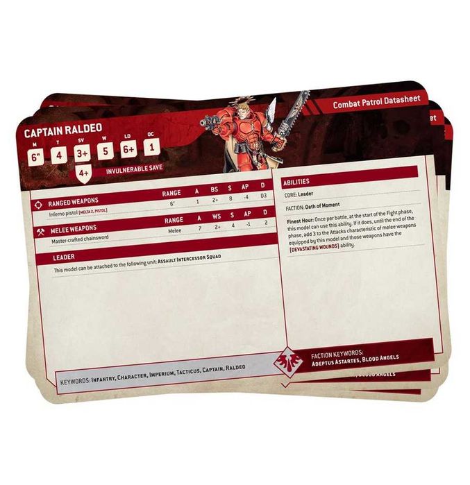 Codex Supplement and Datasheet Cards Blood Angels - 10th Edition