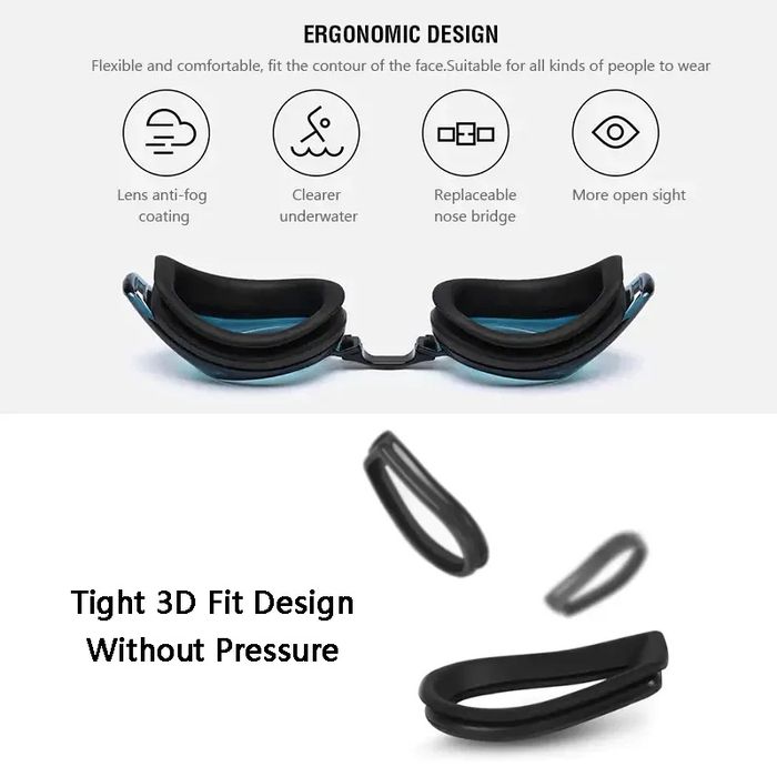 Очки Xiaomi для плавания Mi TS Anti-fog окуляри пірнання плавання