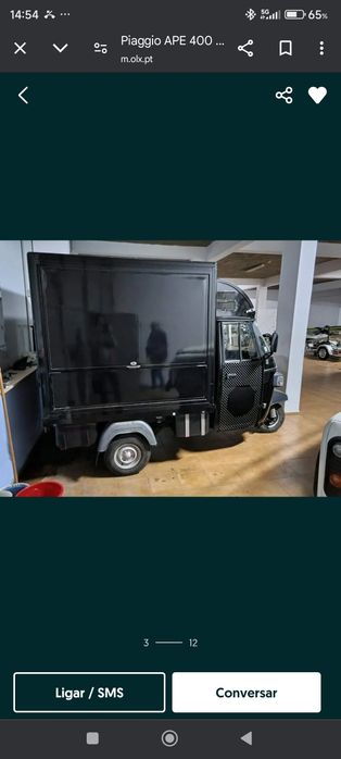 Piaggio APE 400 DIESEL food truck