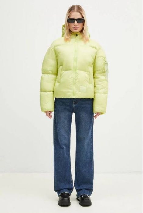 Куртка, пуховик, Alpha Industries оригінал зимова зелена з капюшоном.