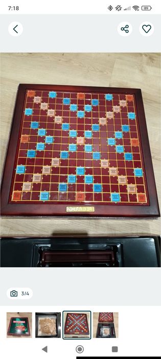 Scrabble Deluxe gra planszowa PL