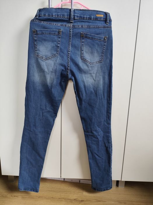 Spodnie skinny jeansowe damskie 38
