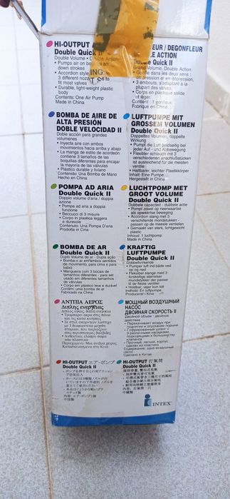 Bomba manual de ar para colchões, campismo, etc marca intex