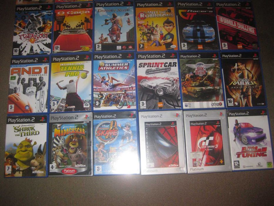 Lote de 24 Jogos para Playstation 2 Completos!