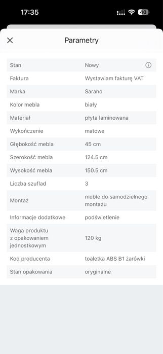 toaletka z lustrem i oświetleniem Led