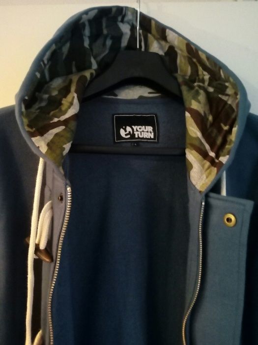 Bluza, granat, moro kaptur, rozmiar L . Nowa,