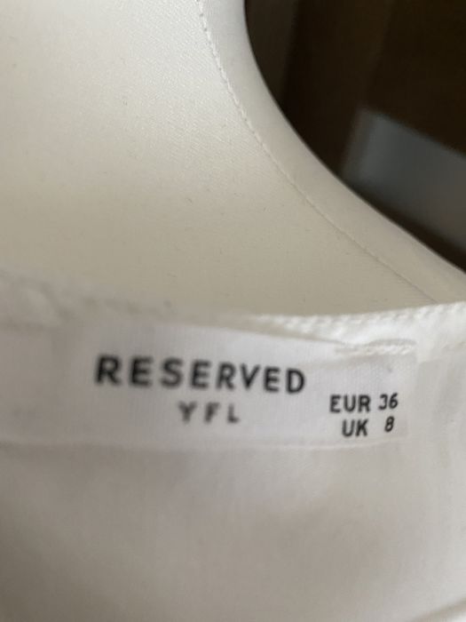 Biała bluzka z falbanami 36 Reserved