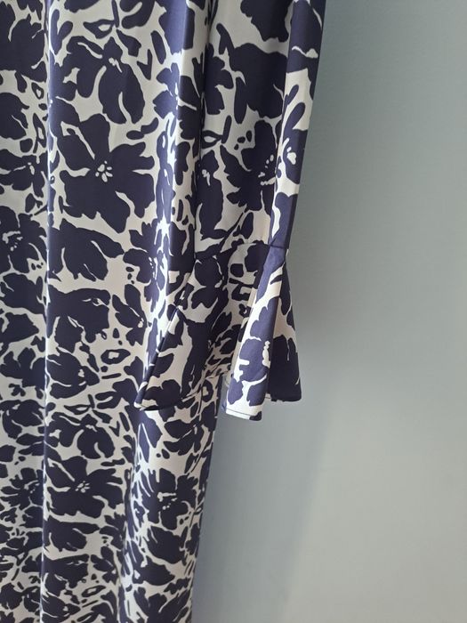 Vestido florio comprido Zara S