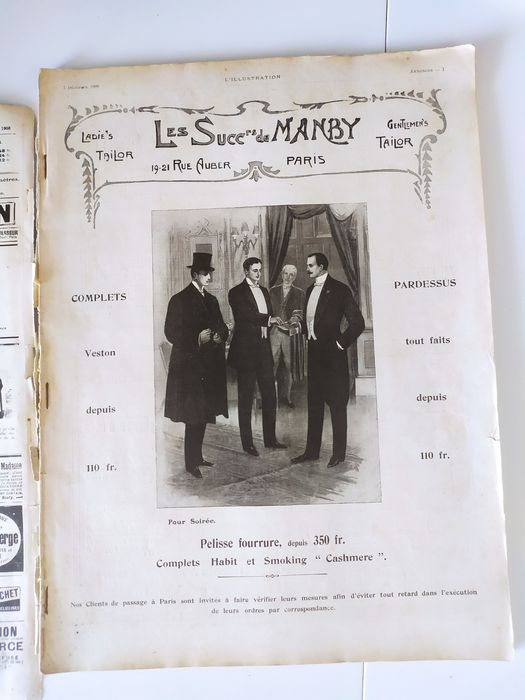 Антикварные старие журналы Ілюстрований журнал, Франция, 1908