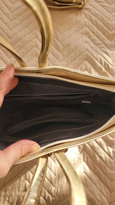 Torebka biało - złota