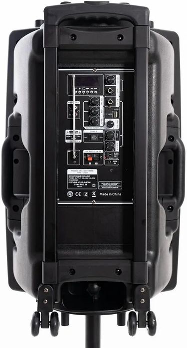 Coluna Amplificada DYNASONIC 1000W 15" Bluetooth + Microfones