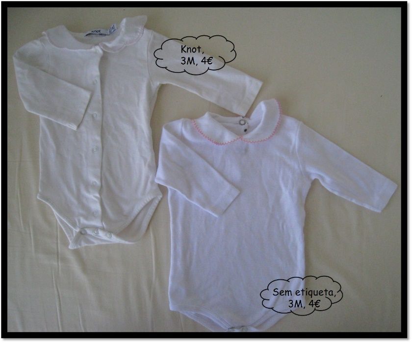 Bodys e Babygrows menina (0-6M)