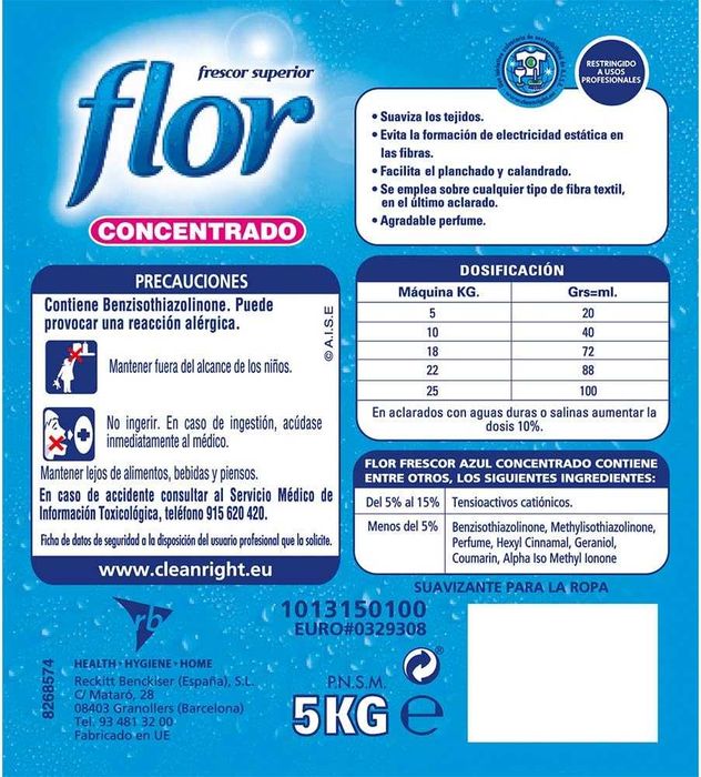 Koncentrat do zmiękczania tkanin Flor Professional - 250 prań