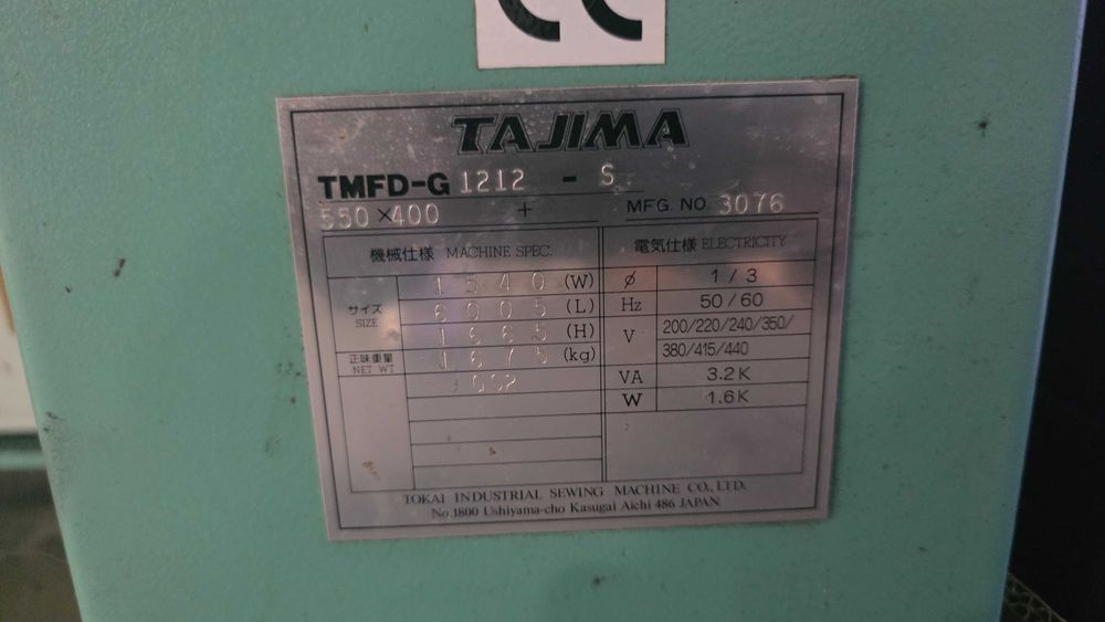 Maquina de bordar tajima 12 agulhas