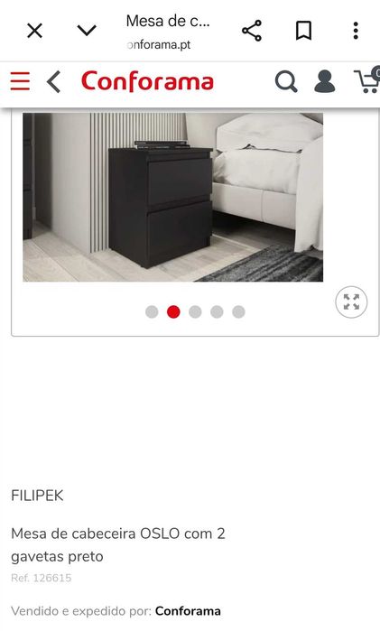 Mesa de cabeceira com gavetas
