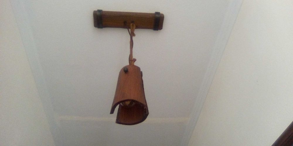 3 Candeeiros Rústicos de tecto COMO NOVOS