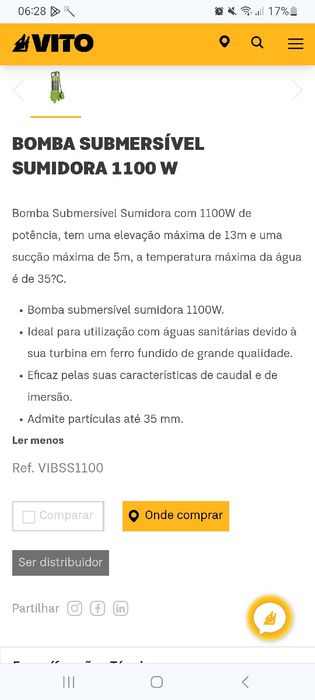 Bomba motor tirar água