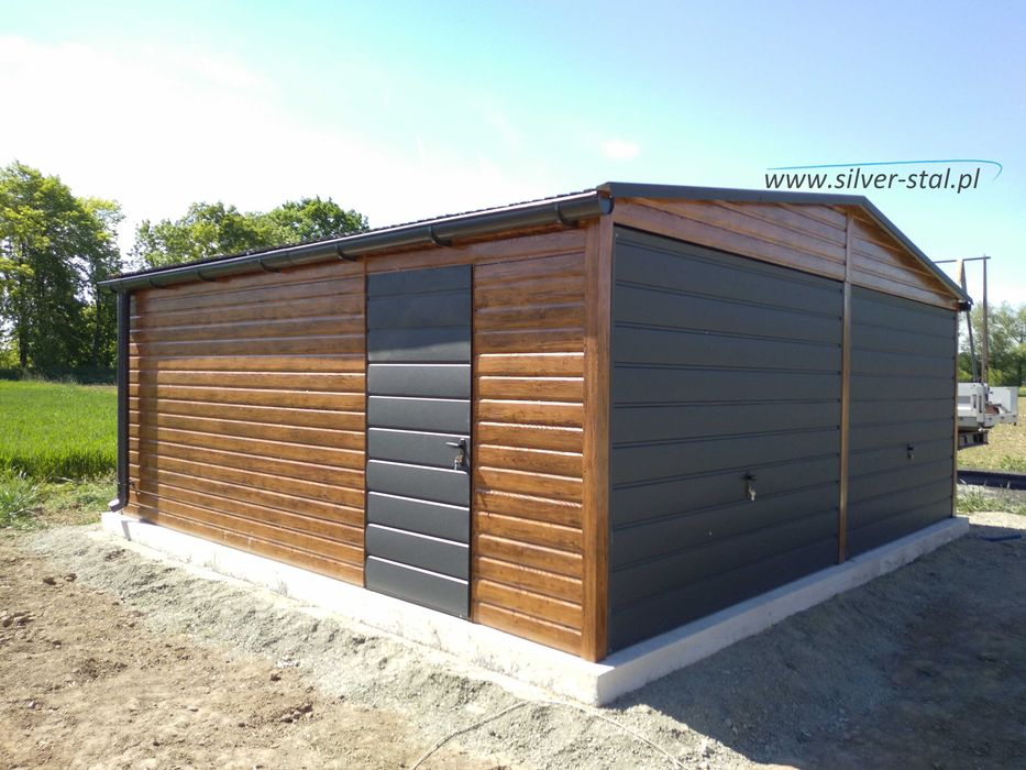 Garaż blaszany 6x6 6x5 , wiaty , hale , garaże blaszane, Silver-Stal PROMOCJA