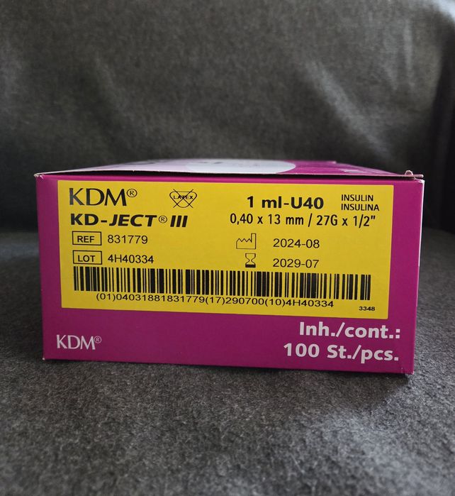 Strzykawki KD-JECT III U40 1ml INSULIN