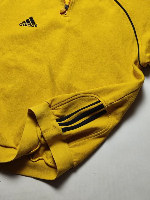 Кофта винтаж 90х Adidas EUR M (р.46) бу ориг мужская ⅓ зипка  Адидас