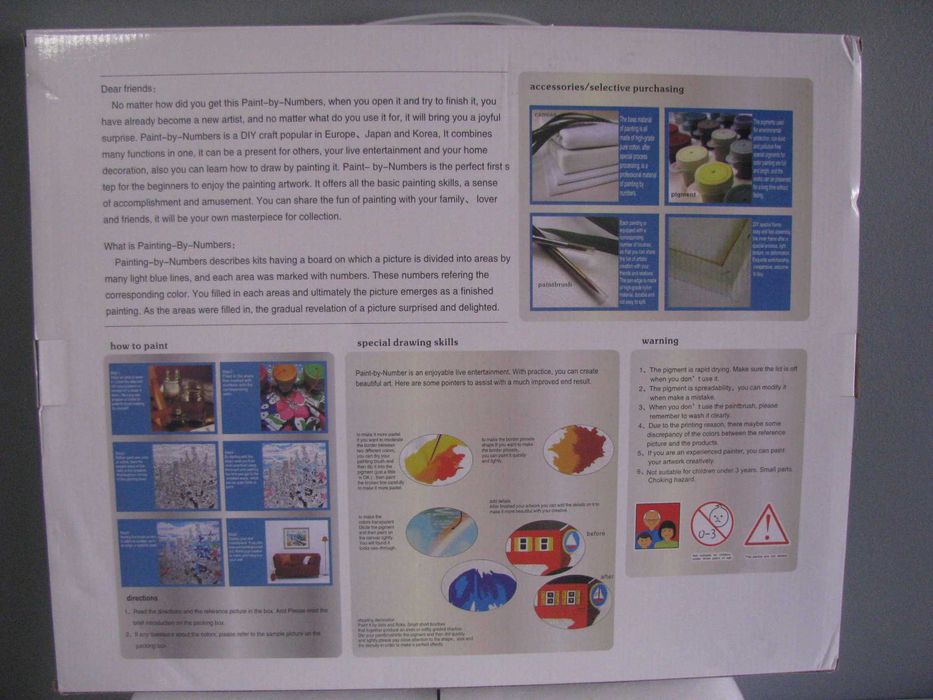 Zestaw do malowania po numerach obraz 40x50CM podobrazie