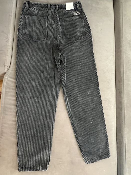 Zara spodnie sztruksowe Carrot fit rozm 38 szare