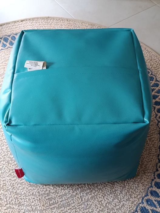 Puff Turquesa Espaço Casa