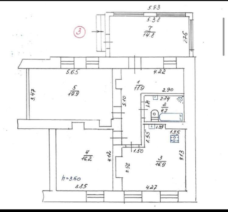 *Продам простору частину будинку 85 м² з гаражем,  Полтава, Новобудова