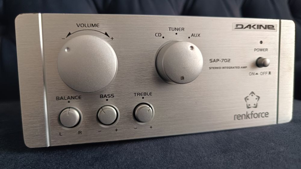 Mini  wzmacniacz kompaktowy 20w Renkforce poręczny 3 wejscia rca