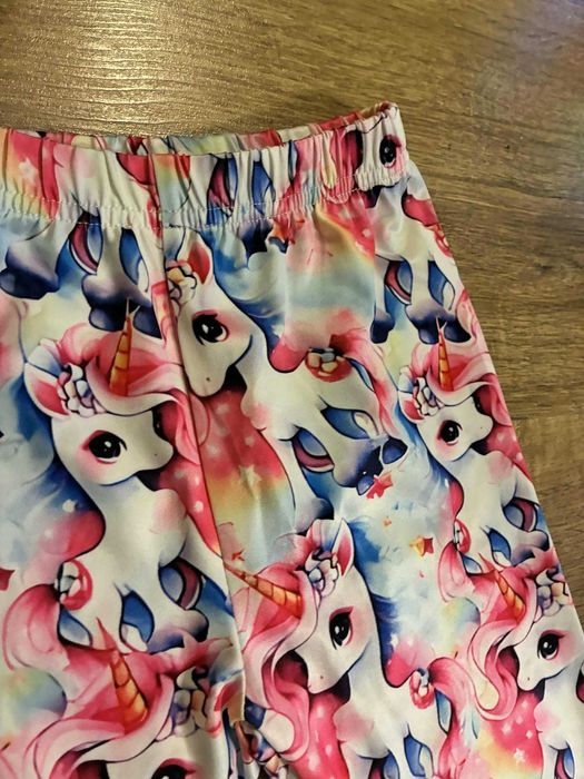piękne spodenki w jednorożce dla dziewczynki
