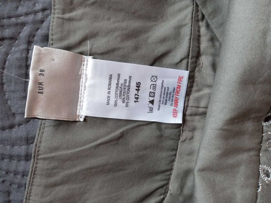 Next NOWA spódnica r S 36 khaki haft angielski plisowana