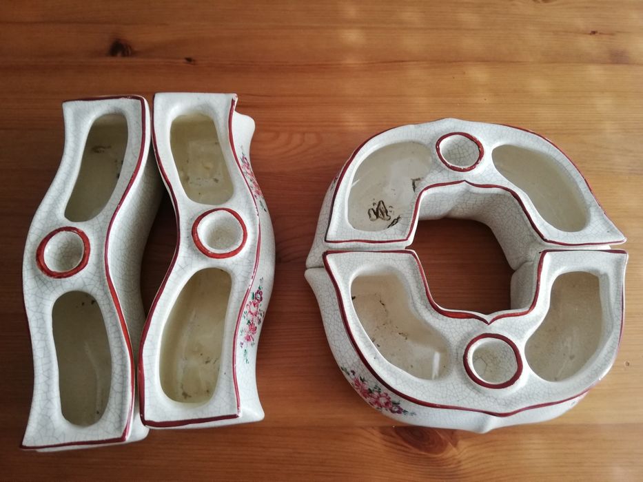 Centro de mesa em louça craquelê