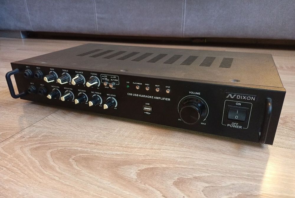 Wzmacniacz  Dixon do kolumn z USB i radiem FM do karaoke