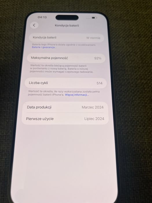 Iphone 15 pro max 256gb, 92% bateria, gwarancja