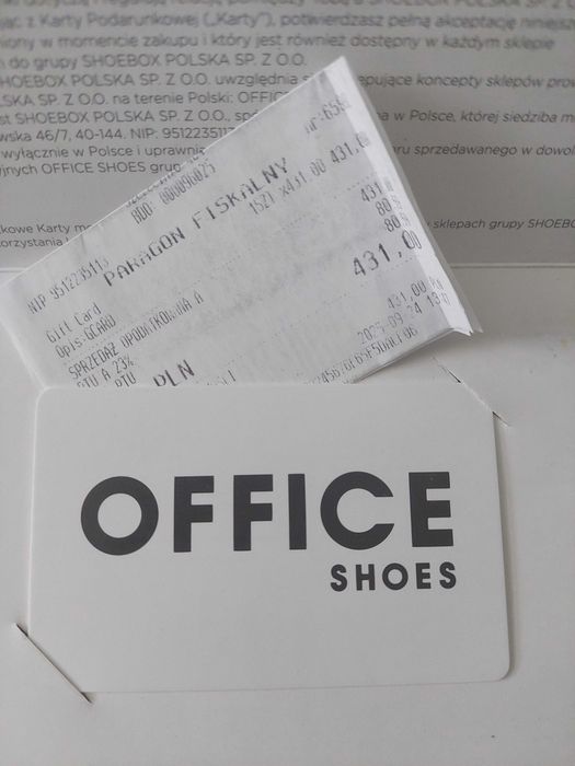 Karta podarunkowa Office Shoes - 431 PLN