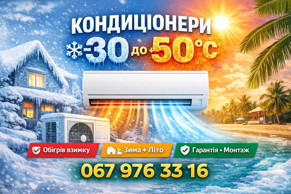 Кондиционер Cooper&Hunter Arctic | –30°C | Інвертор Доставка!