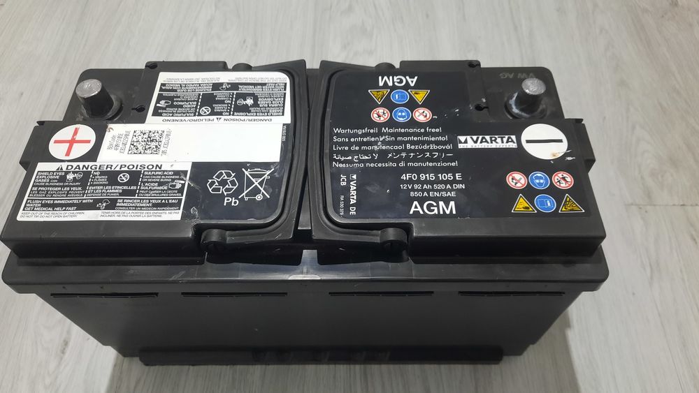 Bateria 12v Varta agm 92ah start stop