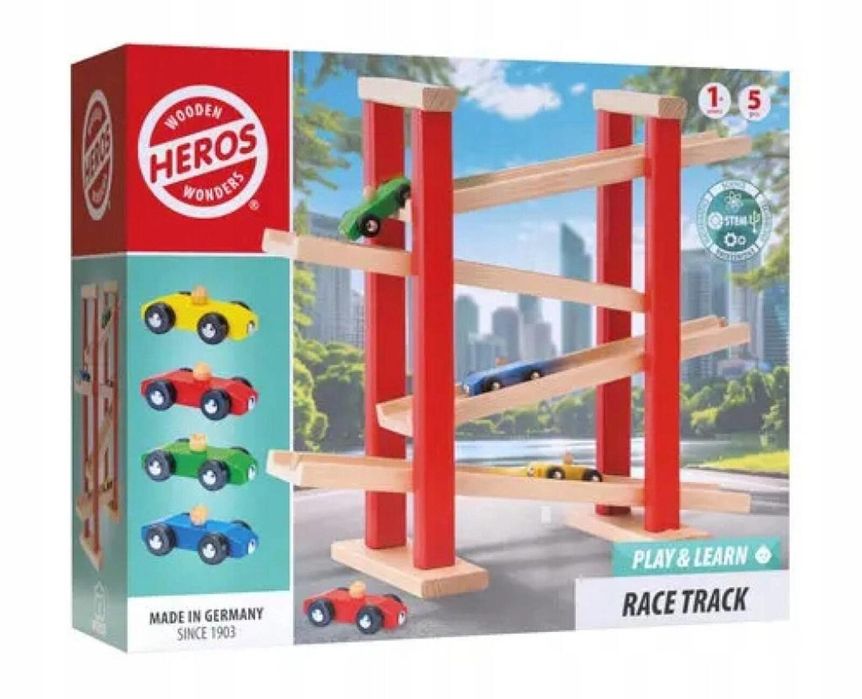 Drewniany tor samochodowy 5el karton,393x320 mm