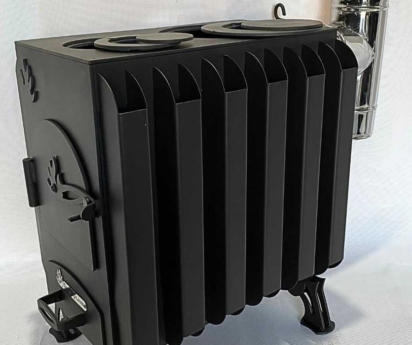 Буржуйка для Дому Дачі в Гараж з конфорками, тривалого горіння, 4мм