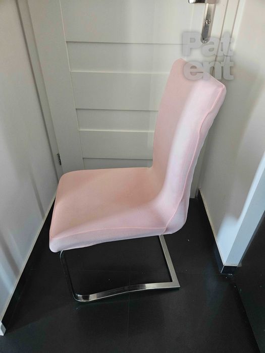 Pokrowce na krzesła elastyczne 4 sztuki różowe róż komplet