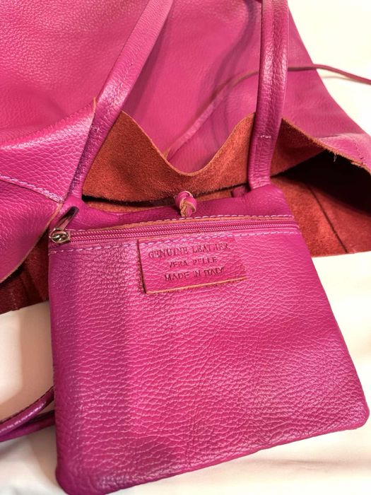 Vera pelle Італійська шкіряна мʼяка сумка шопер